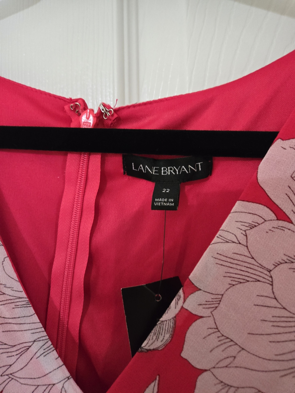 Lane Bryant Rose Pink Floral V-Neck Maxi Dress - Picture 10 of 12